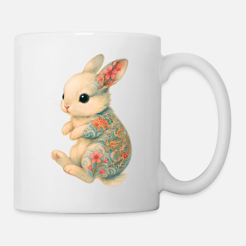 Yakuza Bunny – Soft Fur, Bold Ink - Mug - white