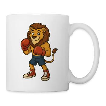 Löwe Boxer - Tasse - Weiß - Rechts