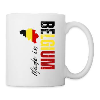 Hergestellt in Belgien, vertikales Design - Tasse - Weiß - Rechts