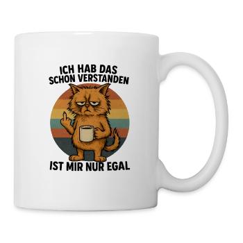 I don't care middle finger statement - Mug - white - Right
