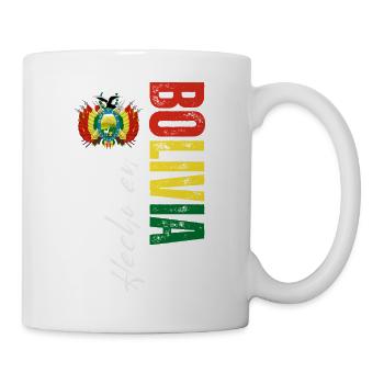 Hergestellt in Bolivien, vertikales Design - Tasse - Weiß - Rechts