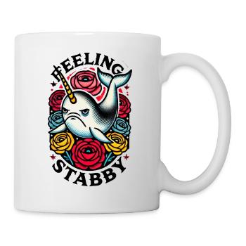 Se sentir poignardé Narval Humeur - Mug blanc - blanc - Droite