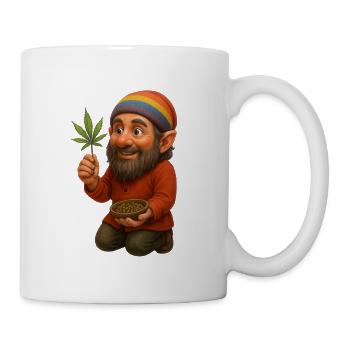 Growzwerg mit Hanfblatt und Samen - Tasse - Weiß - Rechts