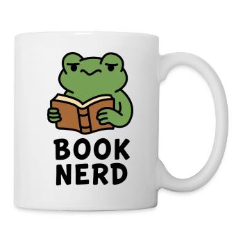 Wise Frog Reading Book Print - Mug - white - Right