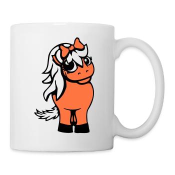 Horse Girl Female Cute Pretty Bow Woman - Mug - white - Right