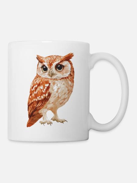 Eule - Tasse - Weiß