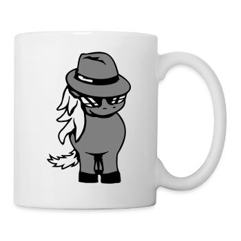 Cheval Gangster Chapeau Lunettes de soleil Criminal Cool - Mug blanc - blanc - Droite