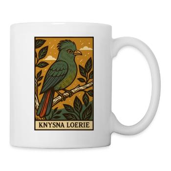 Knysna Turaco Vintage Birdwatching Artwork - Mug - white - Right