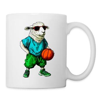 Sheep Basketball / Basketball Player Sheep - Mug - white - Right