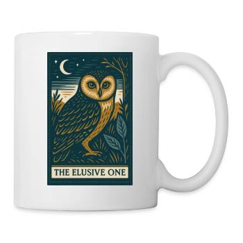 Hibou mystique sous le ciel nocturne - Mug blanc - blanc - Droite
