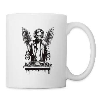 DJ Angelique mit Mystical Wings - Tasse - Weiß - Rechts