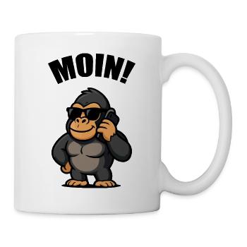 gorilla handy moin - Tasse - Weiß - Rechts