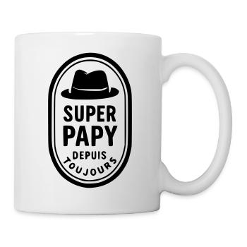 Super Papy depuis toujours - Mug blanc - blanc - Droite
