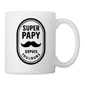 Super Papy depuis toujours - Mug blanc - blanc - Droite