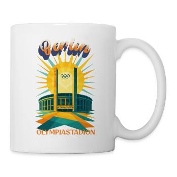 Chemise de rêves rétro urbains de l'Olympiastadion Berlin - Mug blanc - blanc - Droite