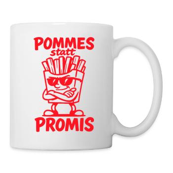 French fries instead of celebrities – Funny fun saying - Mug - white - Right