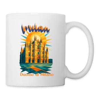 Chemise cathédrale rétro vintage Duomo di Milano - Mug blanc - blanc - Droite