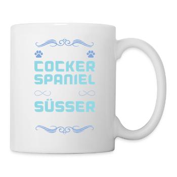 cocker spaniel hund spruch - Tasse - Weiß - Rechts