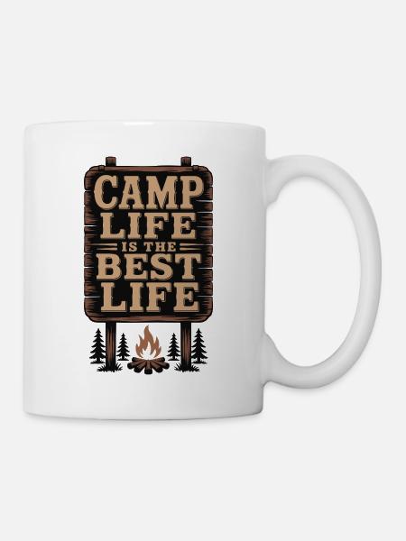 Das Camp-Leben ist das beste Leben - Tasse - Weiß