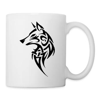 Wolf Tribal - Mug - white - Right