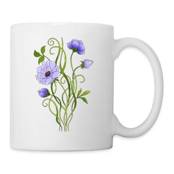 Fleur - Mug blanc - blanc - Droite