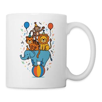 Zirkus Partytiere - Tasse - Weiß - Rechts