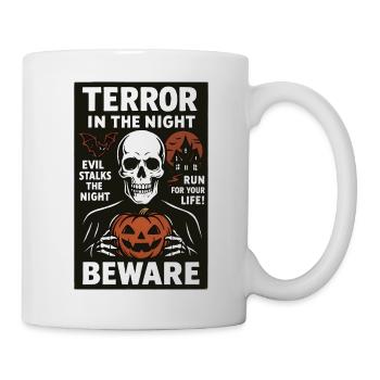 Nacht Horror Halloween Design - Tasse - Weiß - Rechts