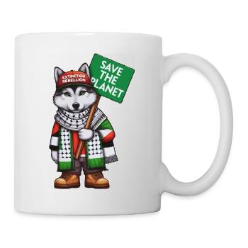 Aussterben_Rebellion_Wolf - Tasse - Weiß - Rechts