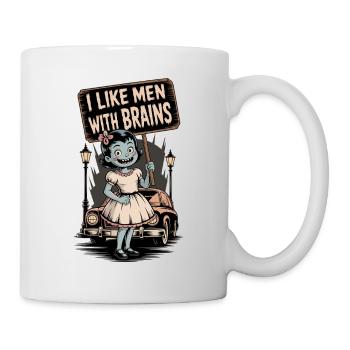Skurrile Zombie-Poltergeist Illustration - Tasse - Weiß - Rechts