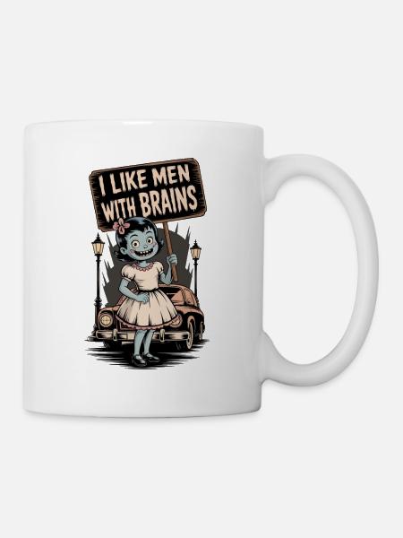 Skurrile Zombie-Poltergeist Illustration - Tasse - Weiß