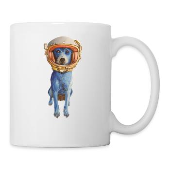 Laly Blue astronaut in space helmet - Mug - white - Right
