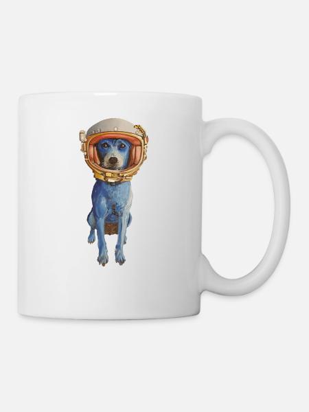 Laly Blue Astronaute en Casque Spatiale - Mug blanc - blanc