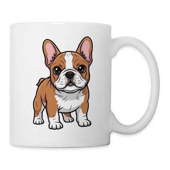 Charmante französische Bulldogge Chibi - Tasse - Weiß - Rechts