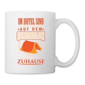 Camper Camping Wohnwagen Spruch - Tasse - Weiß - Rechts