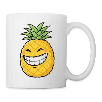Sweet Pineapple Cartoon Summer Caribbean Fruit Joy - Mug - white - Right