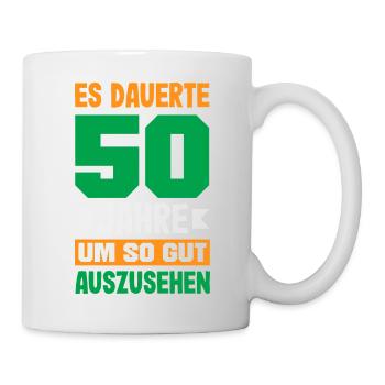 Lustiges 50. Geburtstag Geburtstagsshirt Geschenk - Tasse - Weiß - Rechts