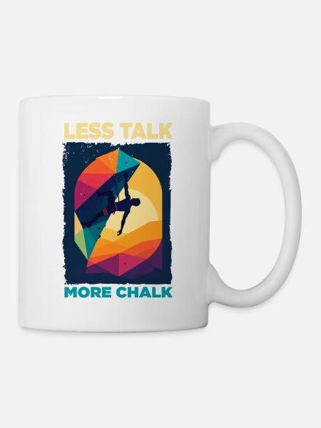 Abstrakter Kletterer mit Farbpalette - Tasse - Weiß