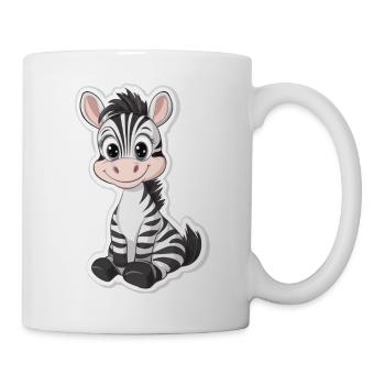 Zebra - Tasse - Weiß - Rechts