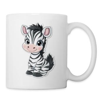 Zebra - Tasse - Weiß - Rechts