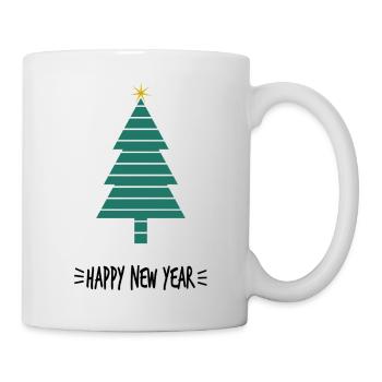 TANNE. ALLES GUTE ZUM NEUEN JAHR. SILVESTER - Tasse - Weiß - Rechts