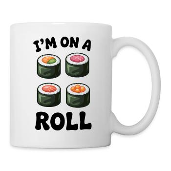 Sushi Rolle Lustiges Zitat - Tasse - Weiß - Rechts