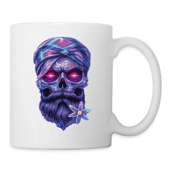 Mystische skull mit Talisman und Edelweiss - Tasse - Weiß - Rechts