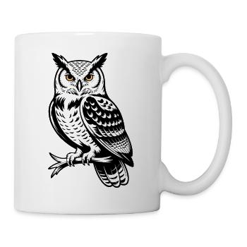 Mystische Eule - Tasse - Weiß - Rechts