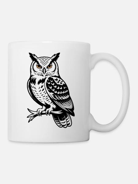 Mystische Eule - Tasse - Weiß