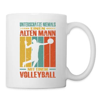 Volleyball Trainer Geschenke Volleyballspieler - Tasse - Weiß - Rechts