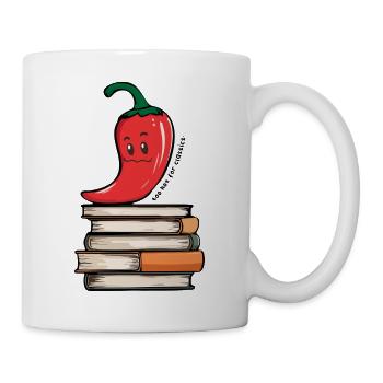 Hot Reads | Funny Chili BookTok Design - Tasse - Weiß - Rechts