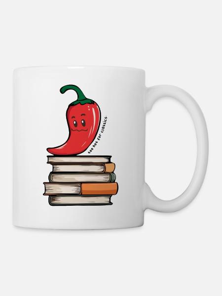 Hot Reads | Funny Chili BookTok Design - Mug - white