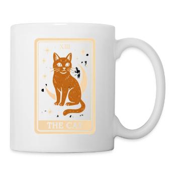 Mystischer Katzentarot-Print - Tasse - Weiß - Rechts