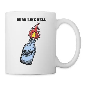 Fiery Motifs Bottle with Flame - Mug - white - Right