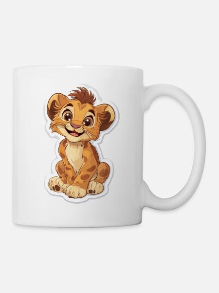 Löwe - Tasse - Weiß